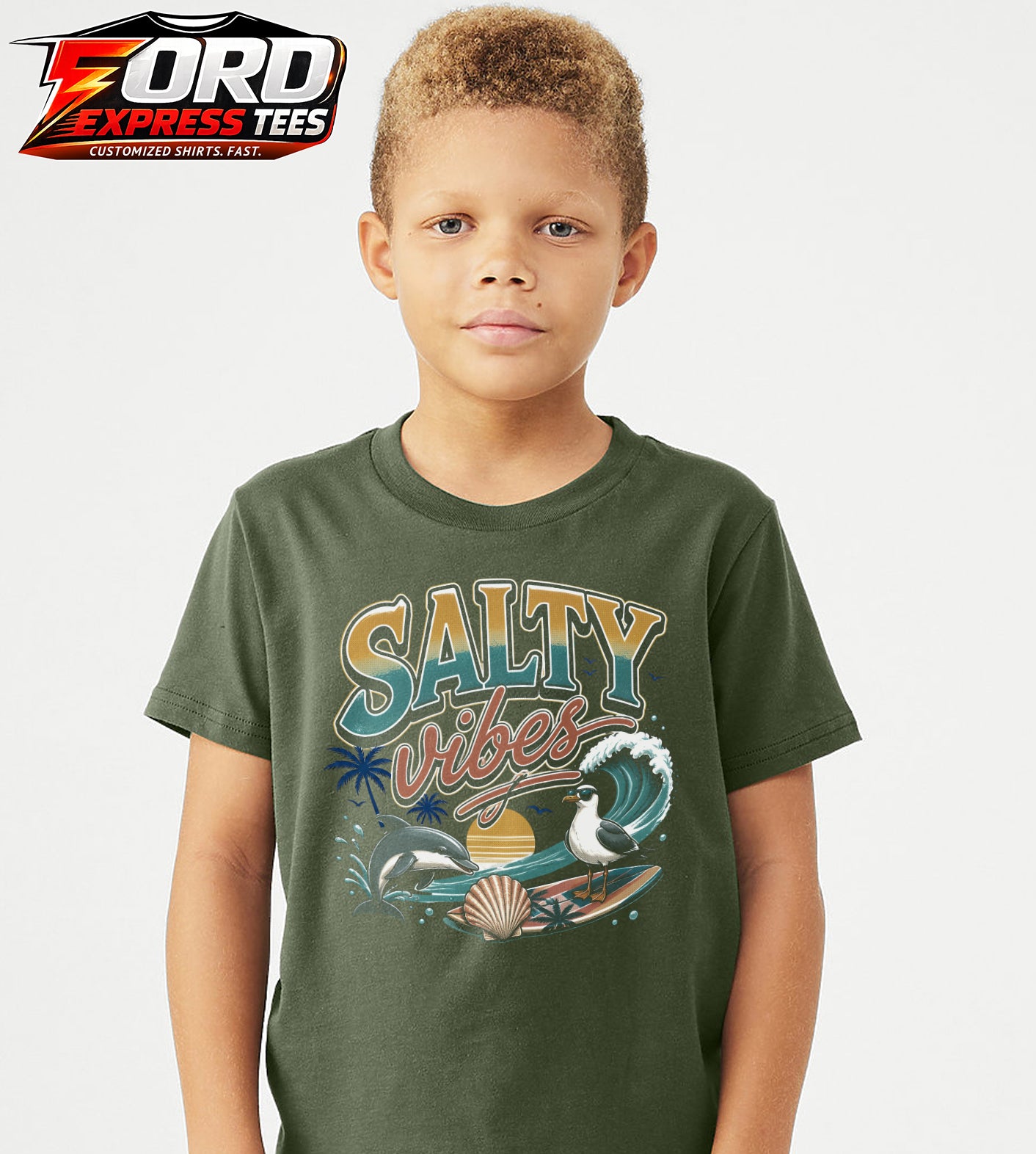 Salty Vibes Cool Beach Graphic Tee