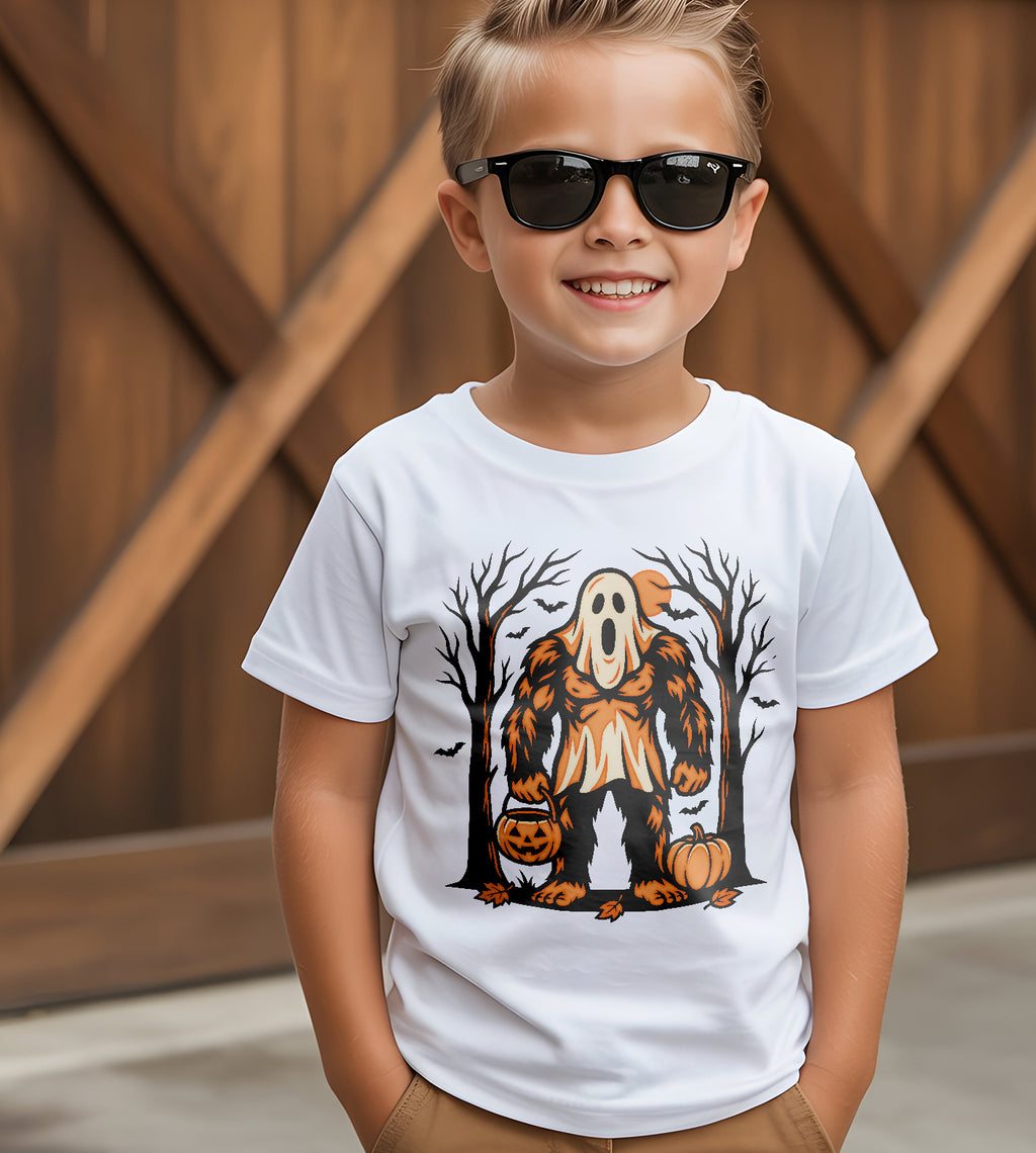Sasquatch Trick or Treating Halloween Graphic Tee