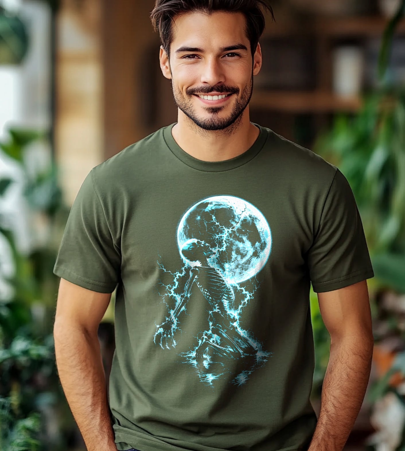 Skeleton in the Moonlight Graphic Tee