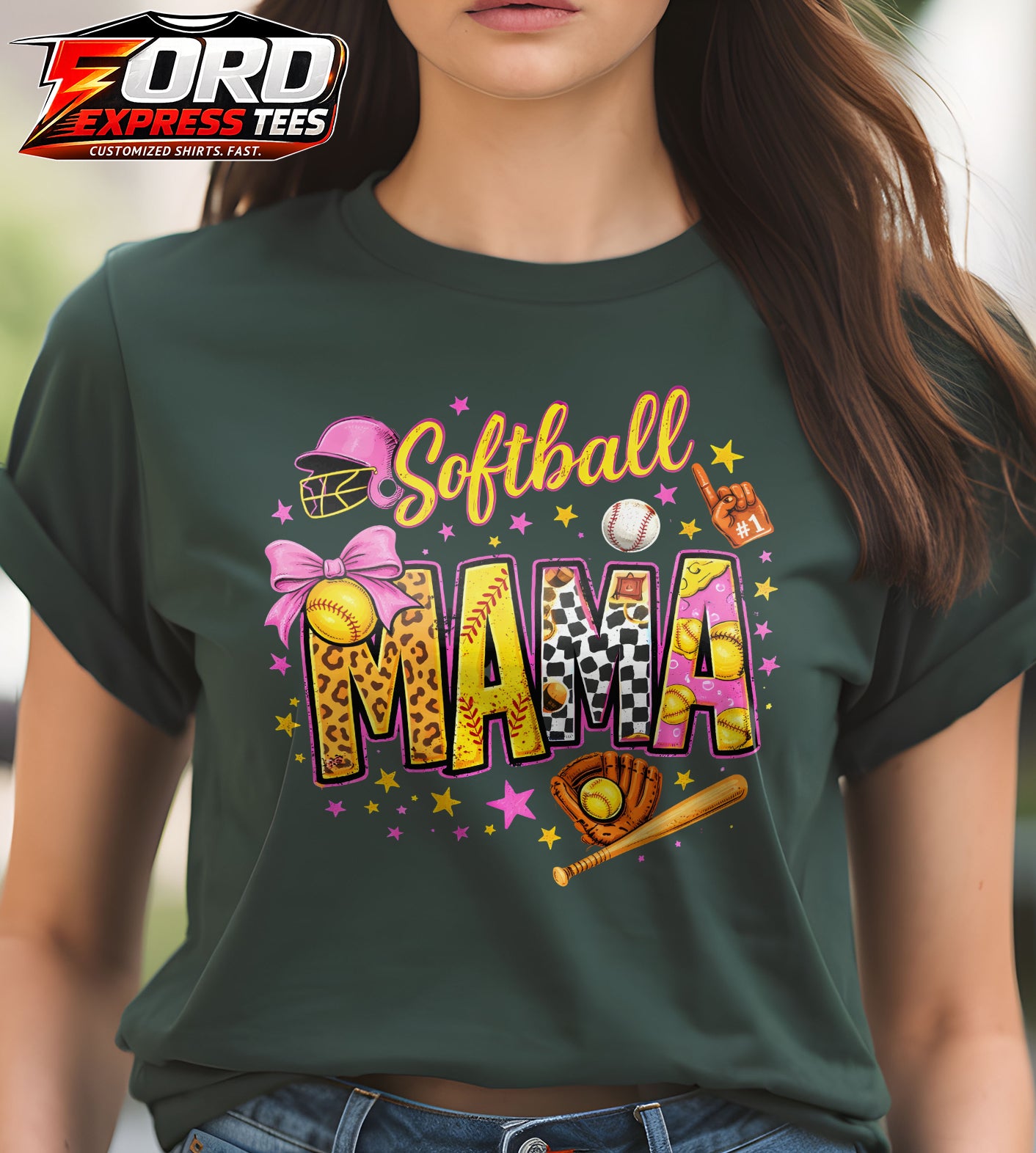 Softball Mama Graphic Tee