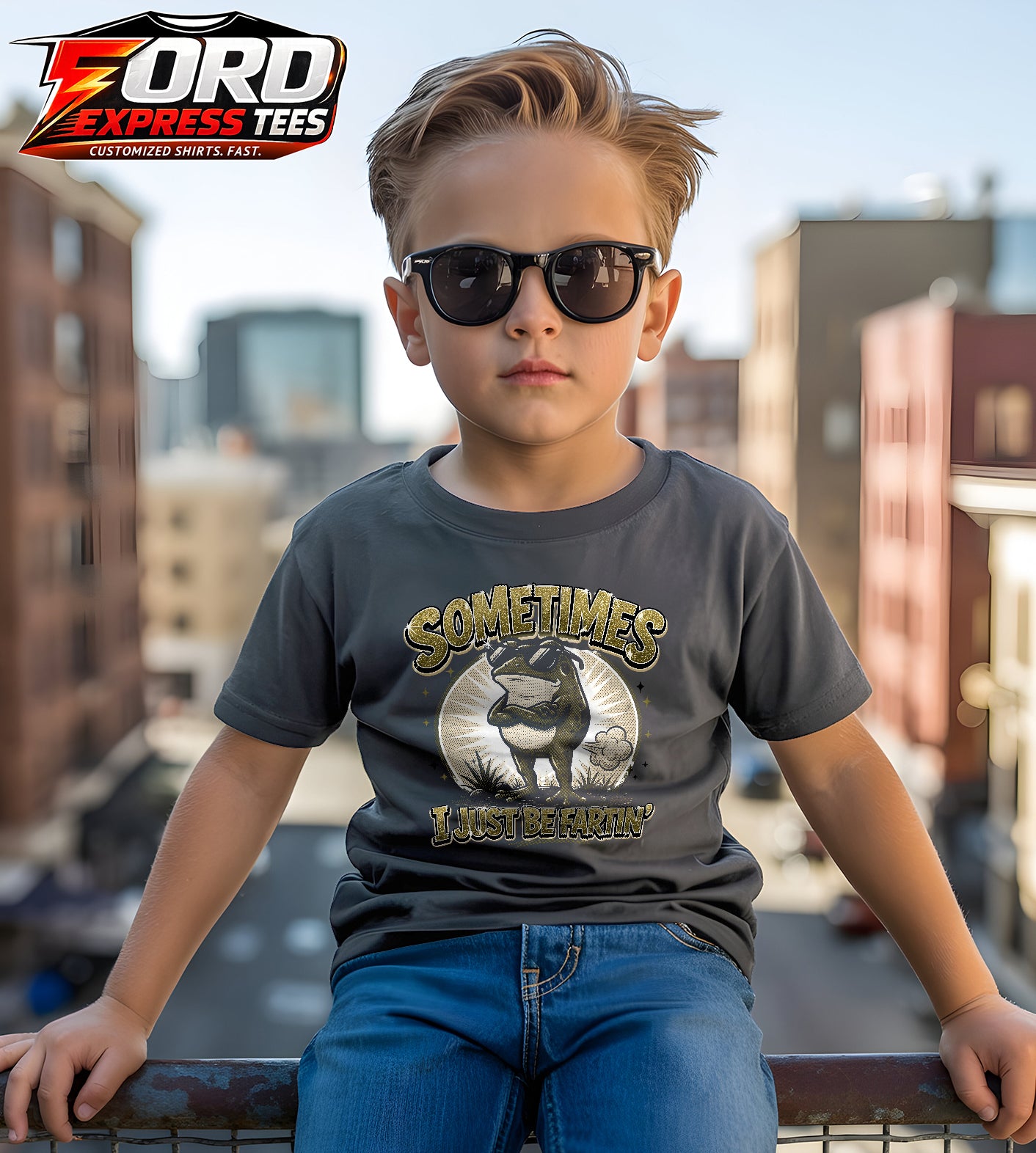 Sometimes I Just Be Fartin! Funny Frog Graphic Tee