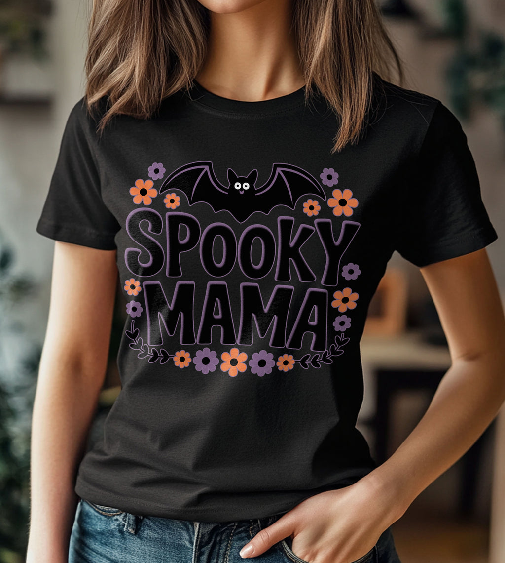 Spooky Mama Halloween Fall Graphic Tee
