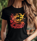 Spooky Season Skull and Bow Halloween Graphic Tee