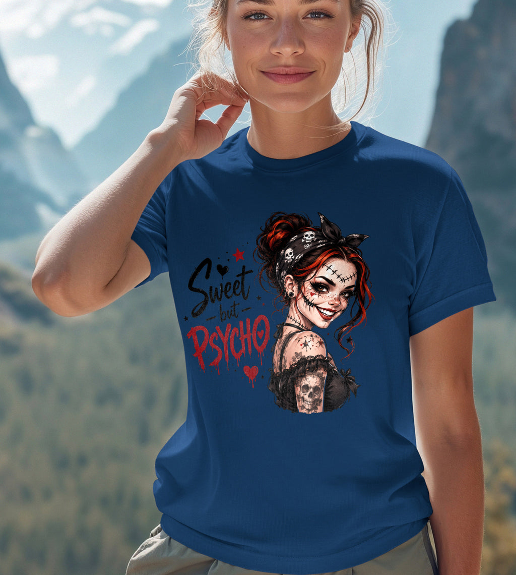 Sweet but Psycho Halloween Graphic Tee
