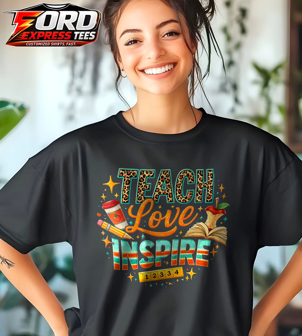 Teach Love Inspire Teacher Graphic Tee