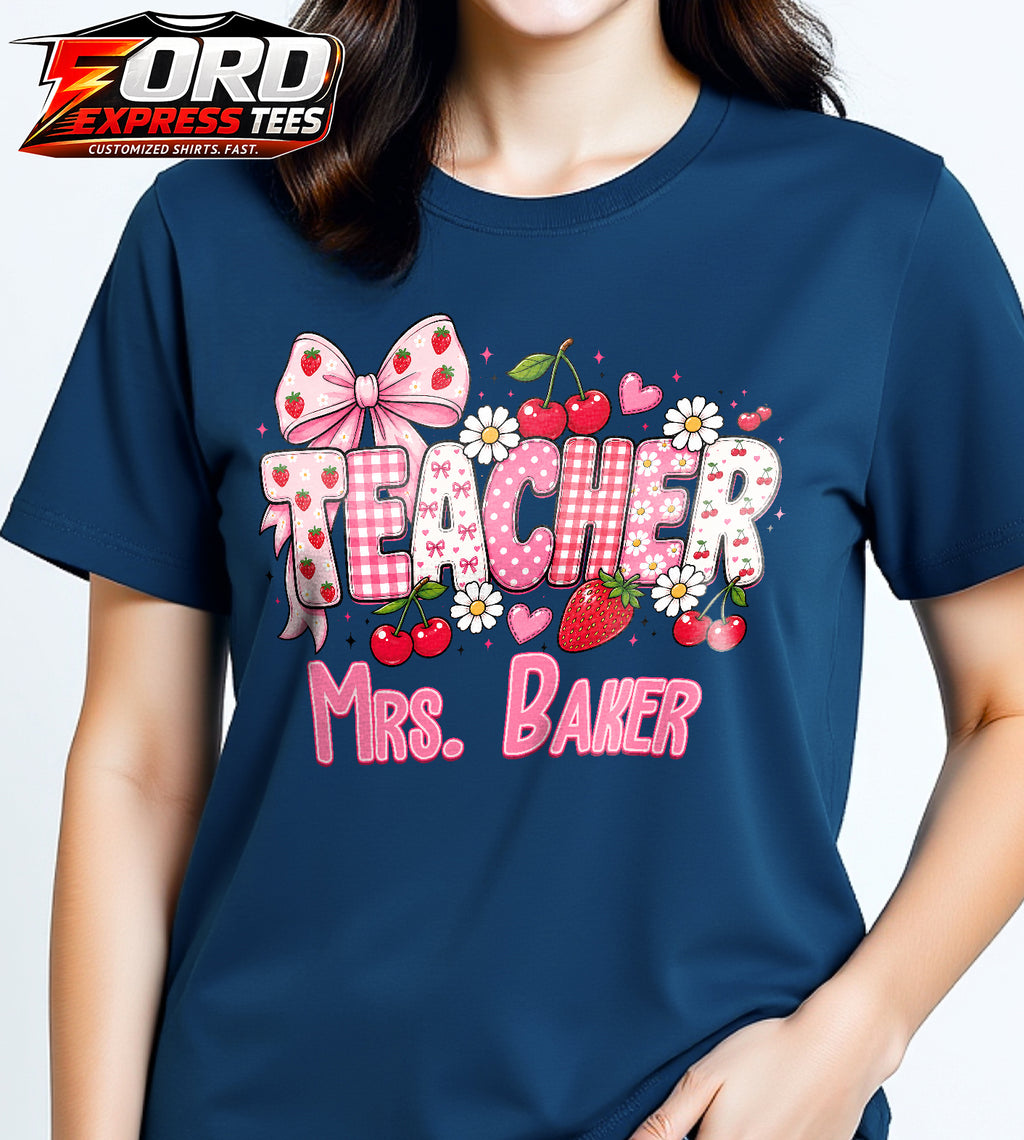 Custom Name Teacher Graphic Tee