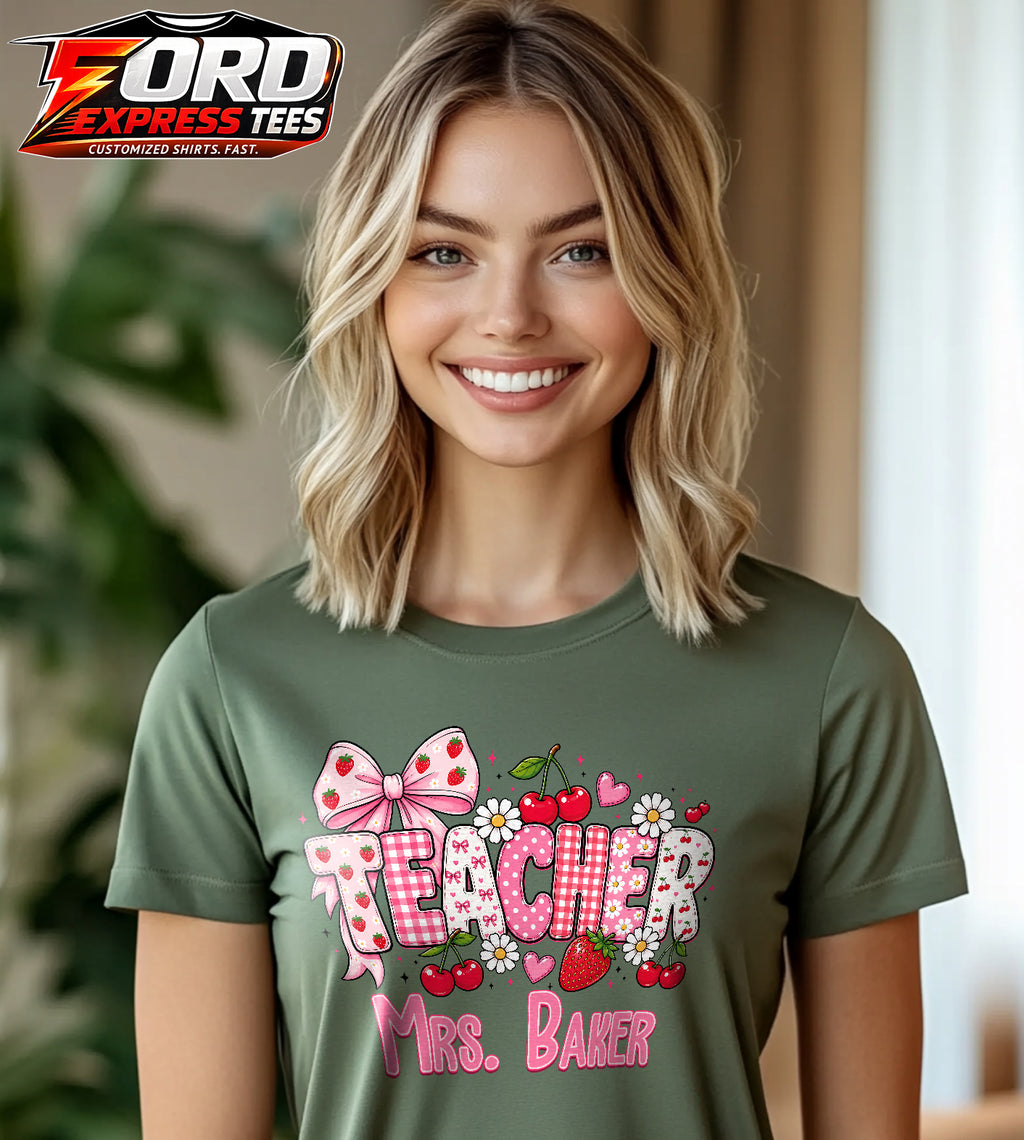 Custom Name Teacher Graphic Tee