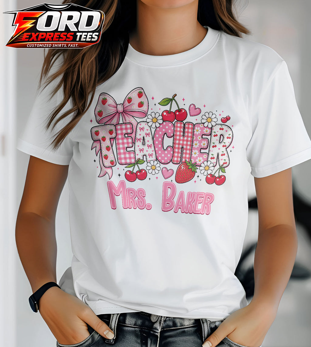 Custom Name Teacher Graphic Tee