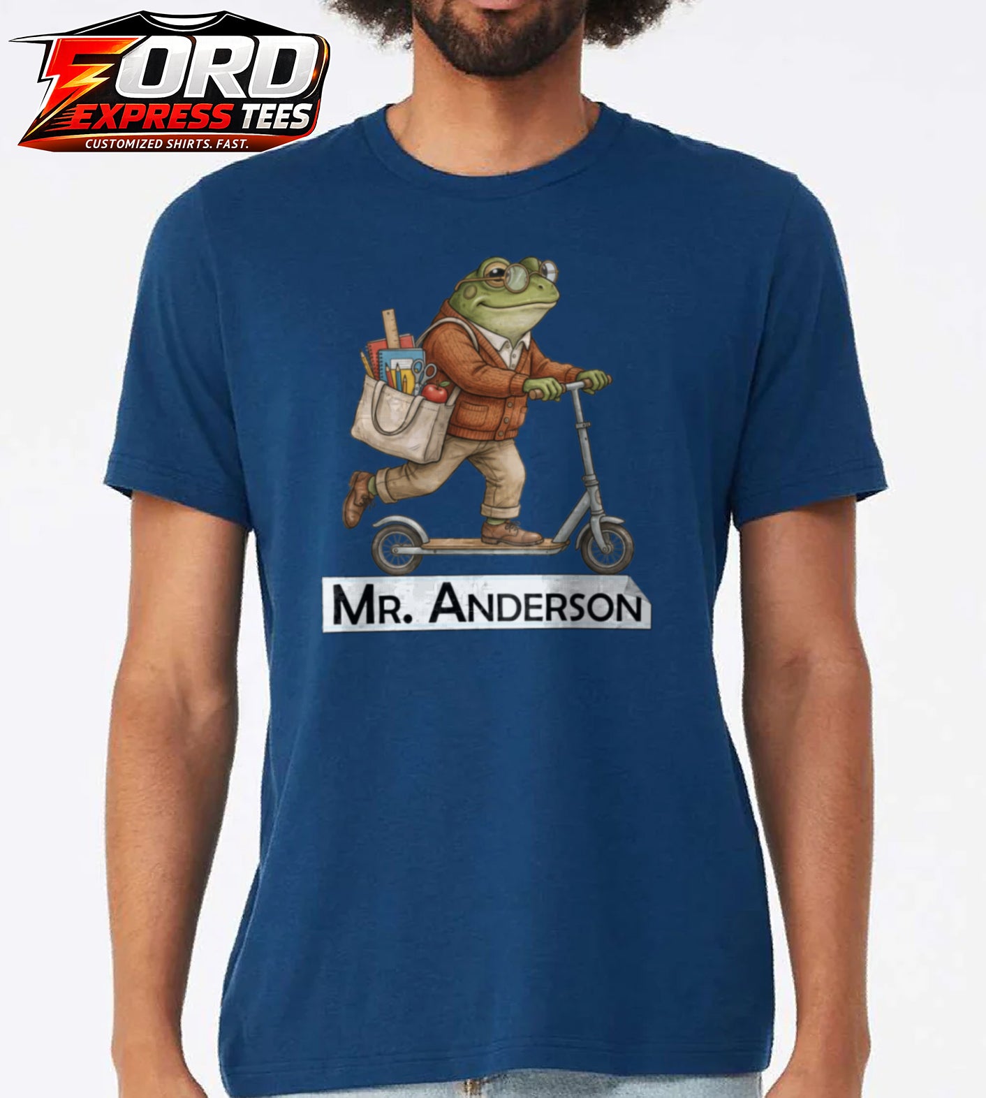 Custom Name Teacher Frog Graphic Tee