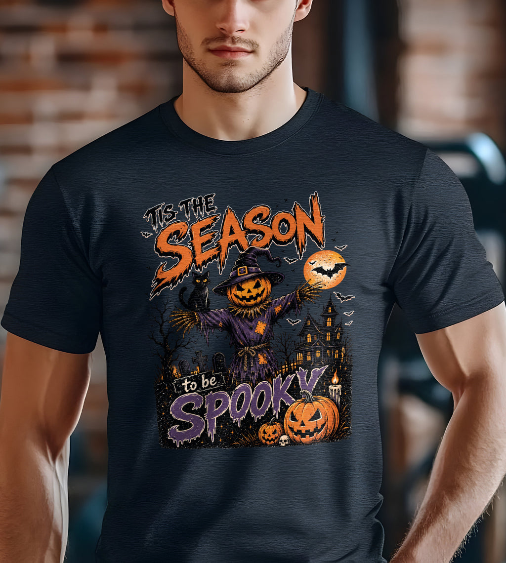 Spooky Season Scarecrow Halloween Graphic Tee