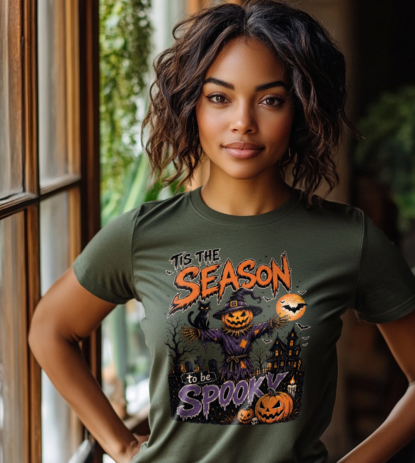 Spooky Season Scarecrow Halloween Graphic Tee
