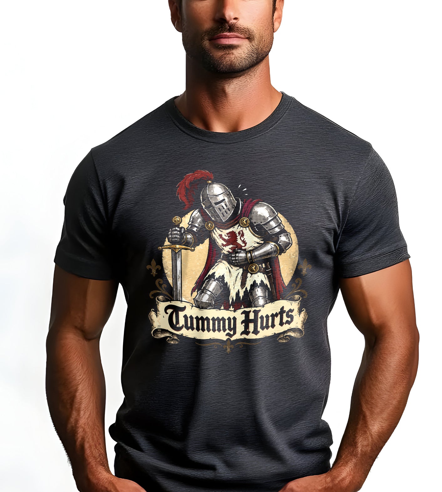 My Tummy Hurts Knight Funny Graphic Tee