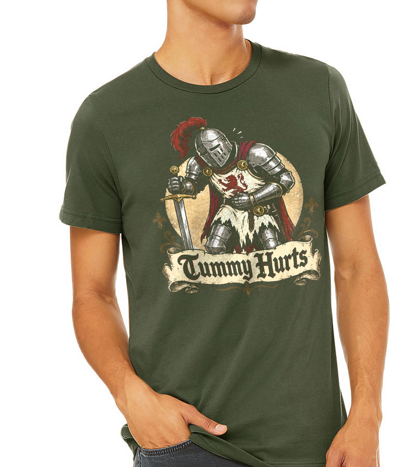 My Tummy Hurts Knight Funny Graphic Tee