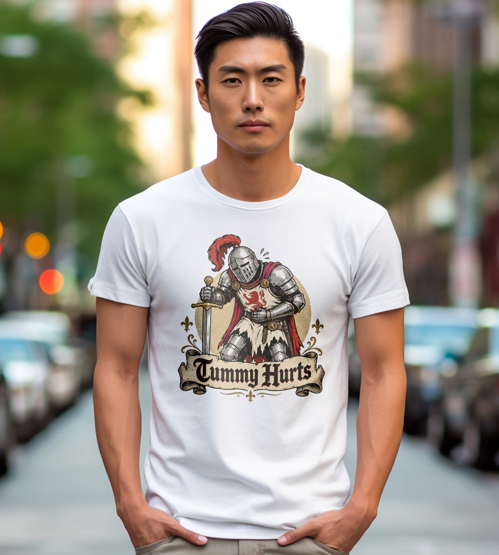 My Tummy Hurts Knight Funny Graphic Tee