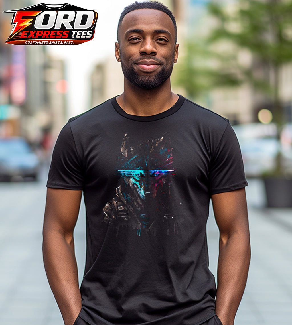 Cyber Wolf Graphic Tee