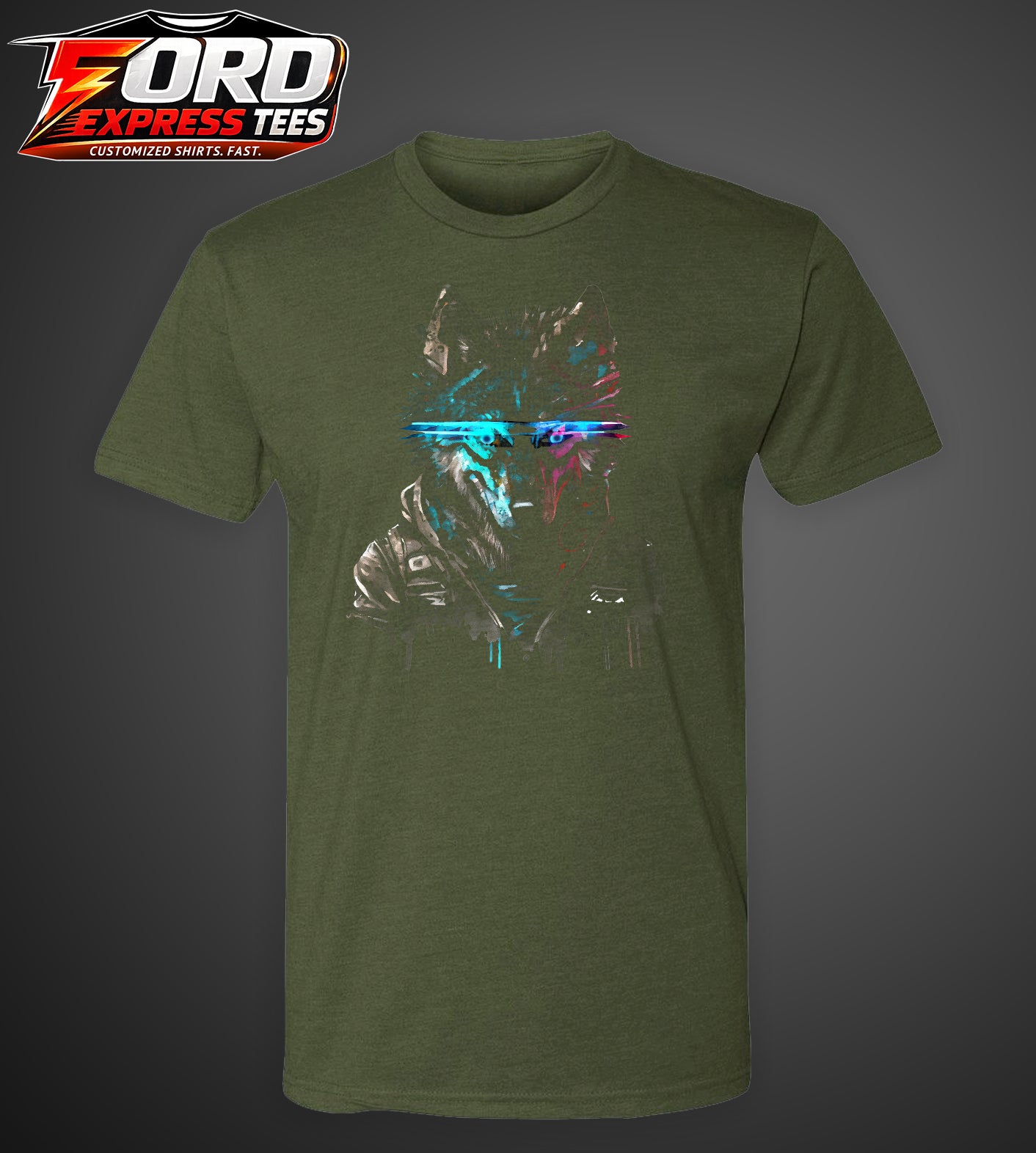 Cyber Wolf Graphic Tee