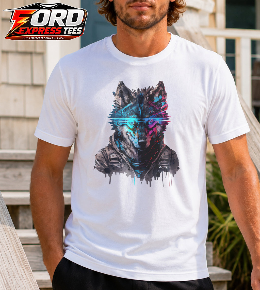 Cyber Wolf Graphic Tee