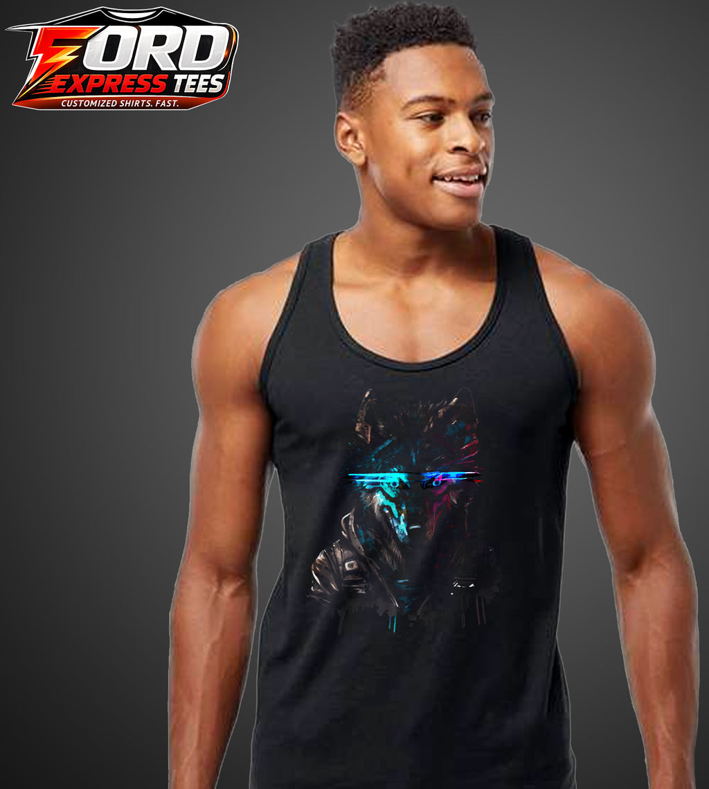 Cyber Wolf Graphic Tank